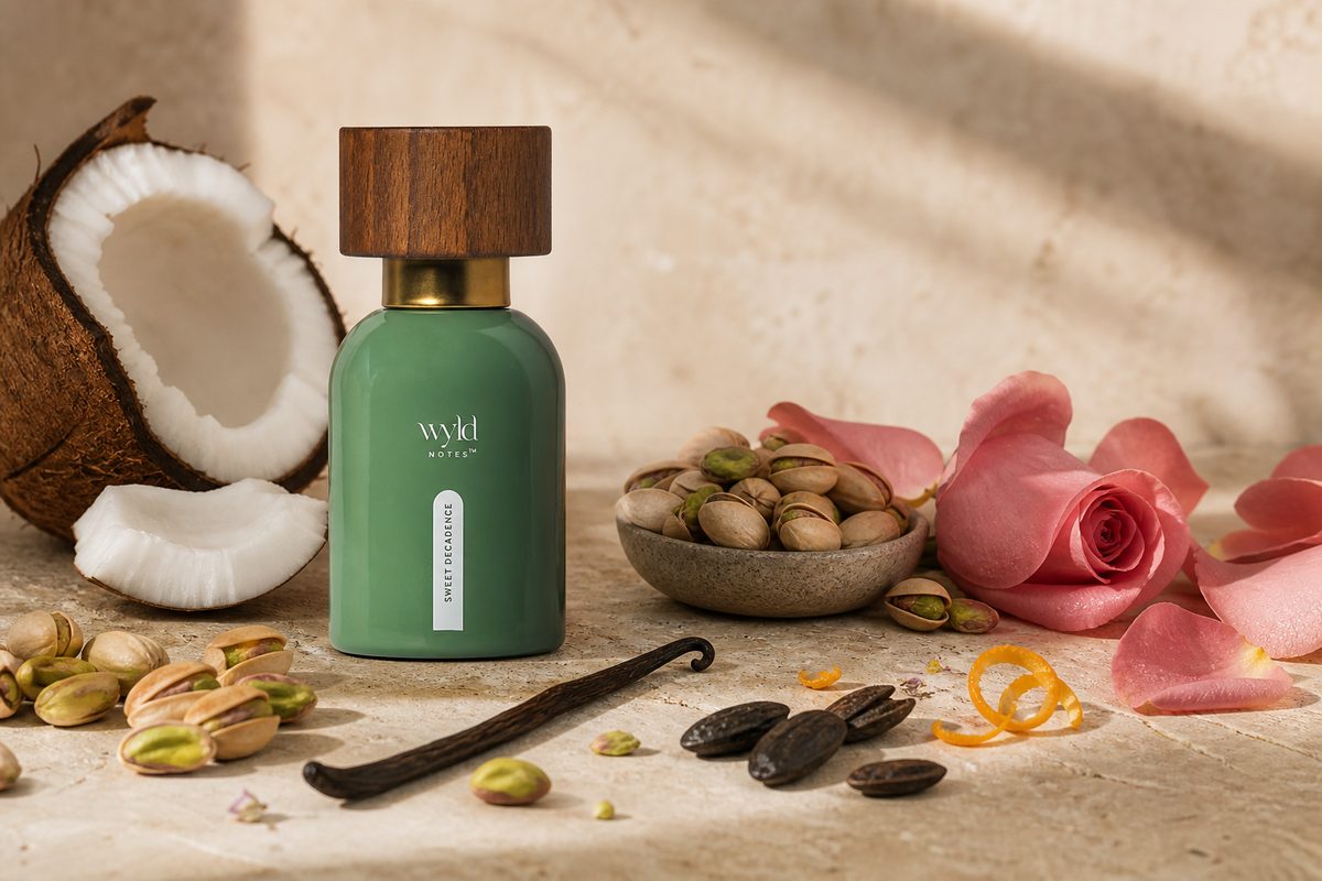 Wyld Notes Sweet Decadence in einer warmen botanischen Inszenierung