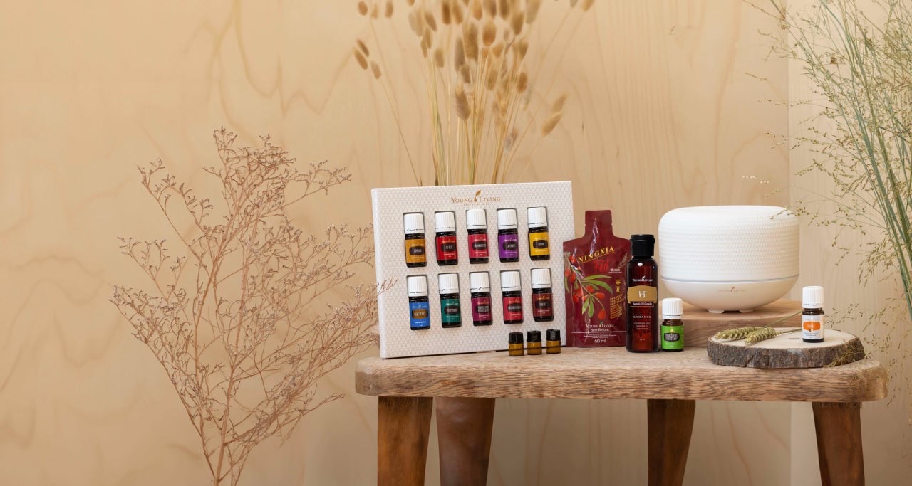 Young Living Starterset mit ätherischen Ölen, NingXia Red und Diffuser